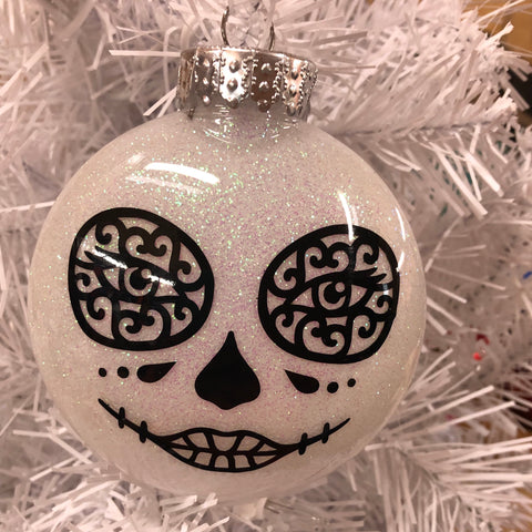 Holiday Christmas Tree Ornament Sugar Skull