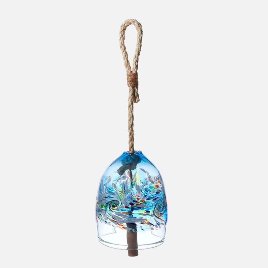 Hand Blown Glass Ornament Bell Elements Collection Air Chime by Kitras Art Glass