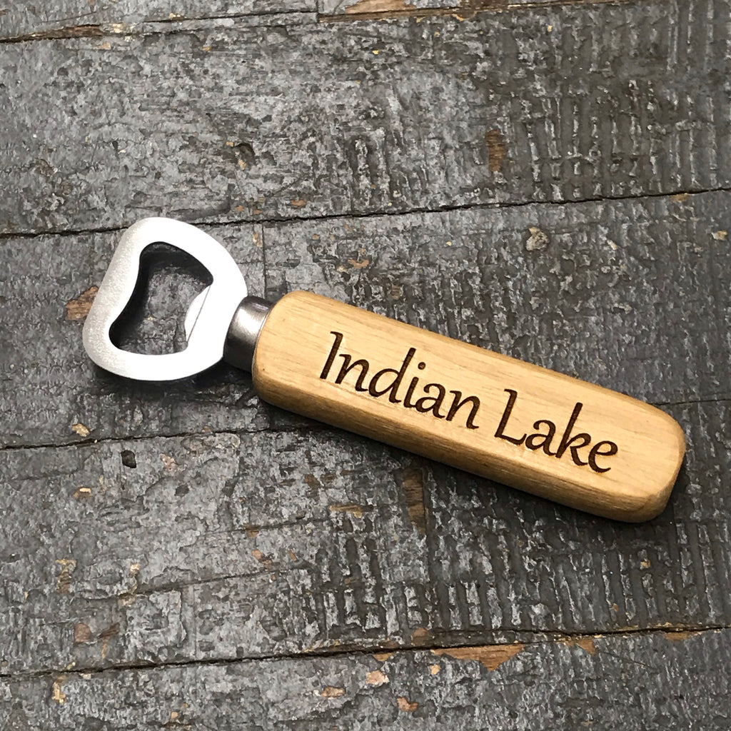 Indian Lake Wooden Barback Bottle Opener