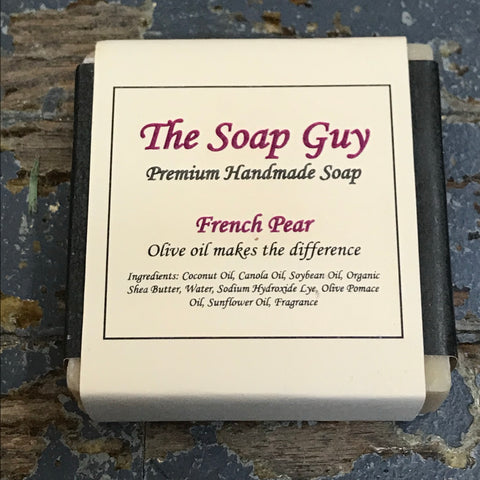 Bar Soap Cleansing Wash Premium Handmade French Pear