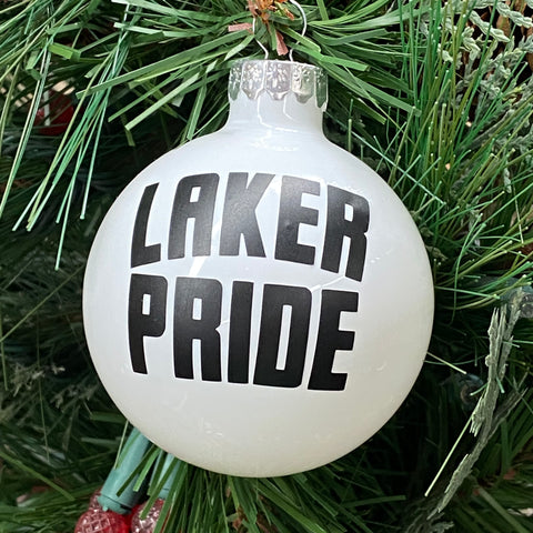 Holiday Christmas Tree Ornament White Laker Pride Indian Lake Lakers 2021 Series