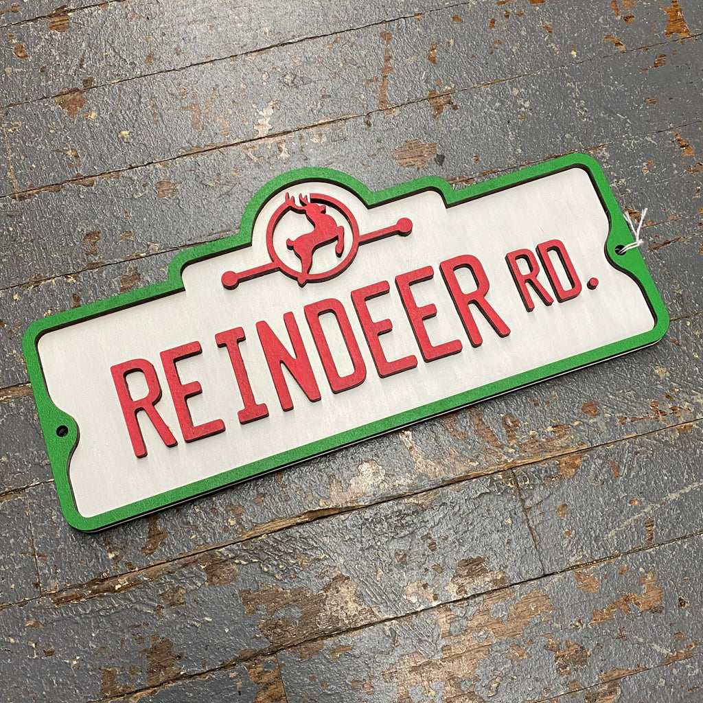 Reindeer Road Laser Cut Dimensional Holiday Ornament Sign