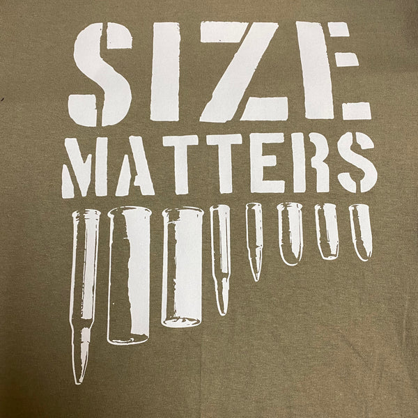 Size Matters Ammo Graphic Designer Short Sleeve T-Shirt