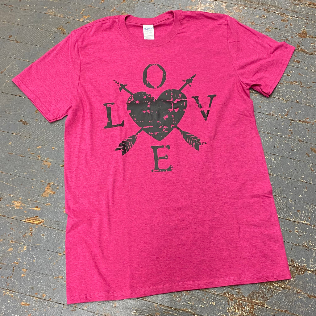 LOVE Heart Arrow Graphic Designer Short Sleeve T-Shirt