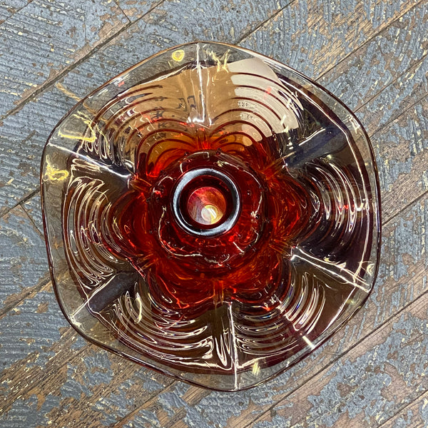 Glass Garden Flower Small Red Plate Opaque Orange Bowl Red Vase