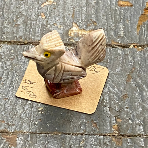 Soapstone Miniature Animal Figurine Roadrunner Bird