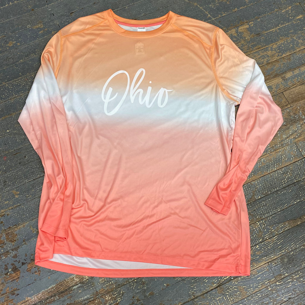 Ombré Long Sleeve Crew Neck T-Shirt in Shirts & Tees