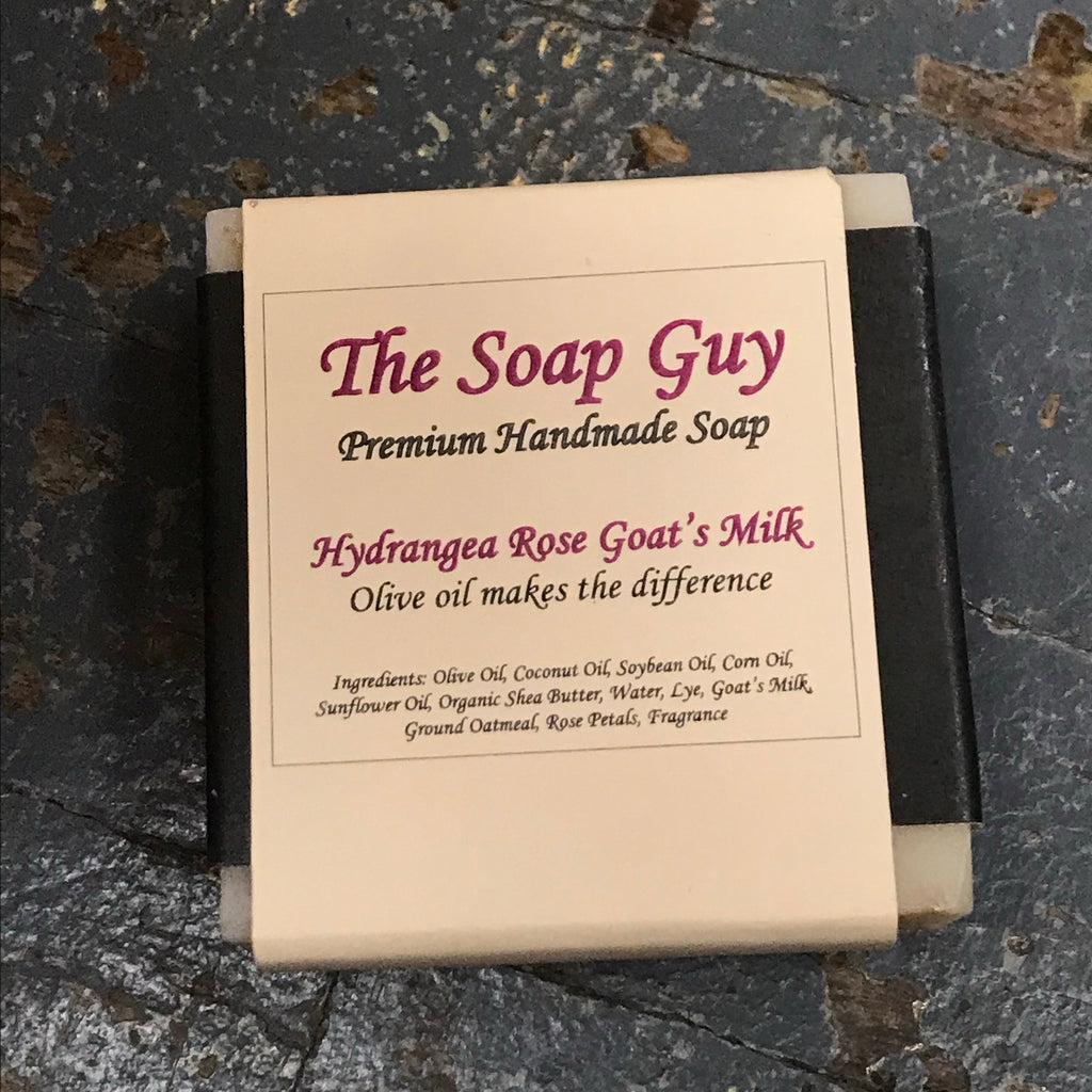 Bar Soap Cleansing Wash Premium Handmade Hydrangea Rose Goats Milk