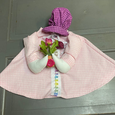 Goose Clothes Complete Holiday Goose Outfit Pink Plaid Spring Tulip Dress and Hat Costume