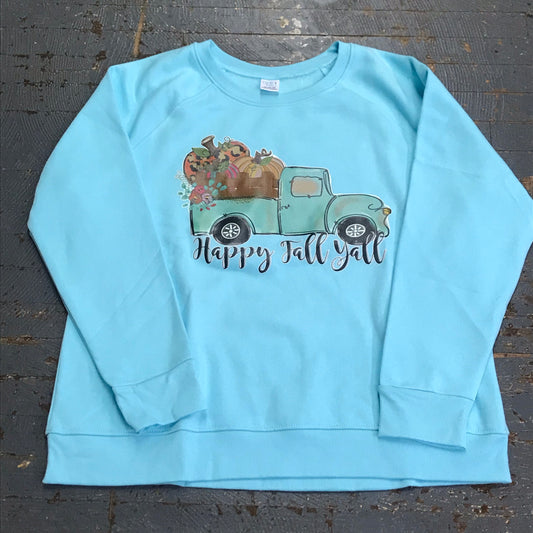 Happy Fall Yall Graphic Designer Long Sleeve Sweatshirt