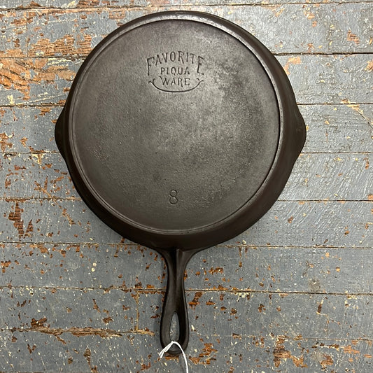 Cast Iron Cookware Favorite Piqua Ware No 8 Skillet #17