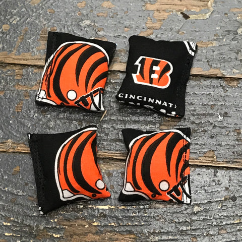 Cornhole Toss Bean Bag Set of 4 Mini Tabletop Bags Football Cincinnati Bengals