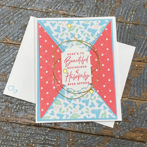 Beautiful Beginnings Anniversary Wedding Handmade Stampin Up Greeting Card with Envelope