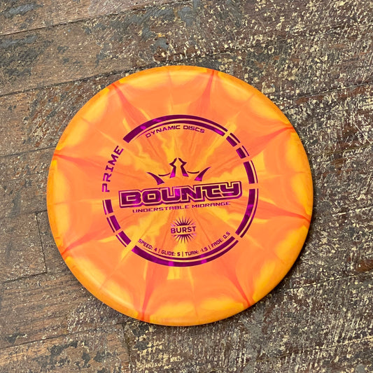 Disc Golf Mid Range Bounty Dynamic Disc Prime Burst Orange