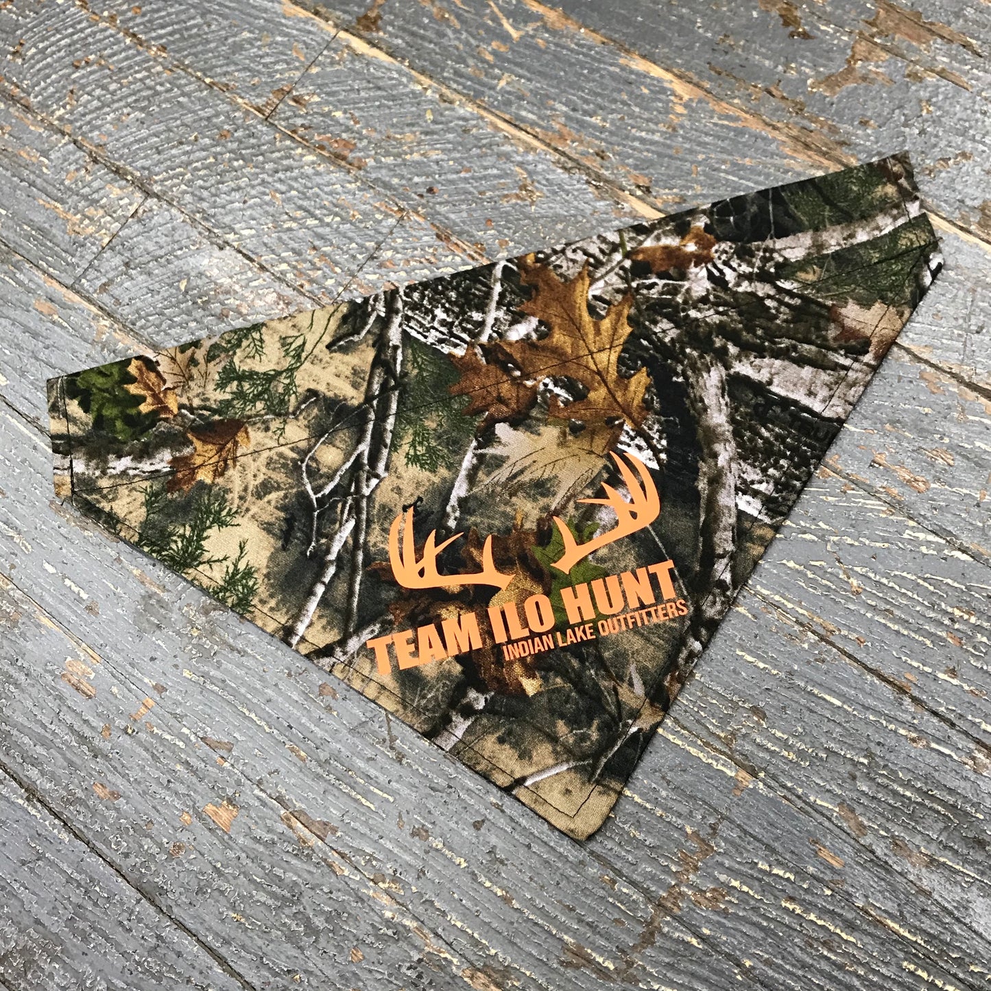 Camo #TeamILO Hunt Deer Dog Collar Pet Bandanna Neck Scarf