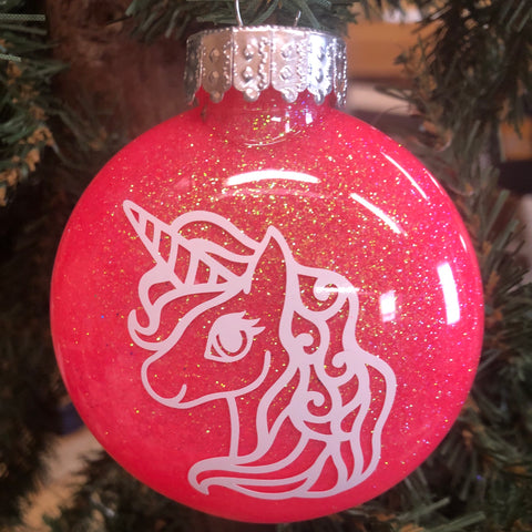 Holiday Christmas Tree Ornament Unicorn Pony