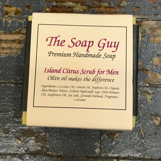 Bar Soap Cleansing Wash Premium Handmade Island Citrus Scrub