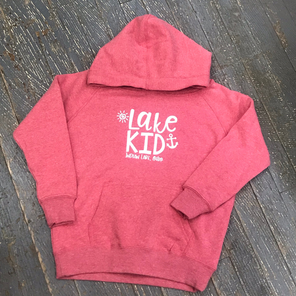 Indian Lake Ohio Lake Kid Graphic Designer Long Sleeve Toddler Child Hoody Sweatshirt Heather Red