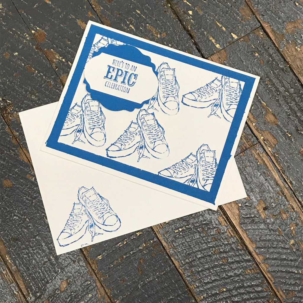Epic Celebration Shoes Handmade Stampin Up Greeting Card with Envelope