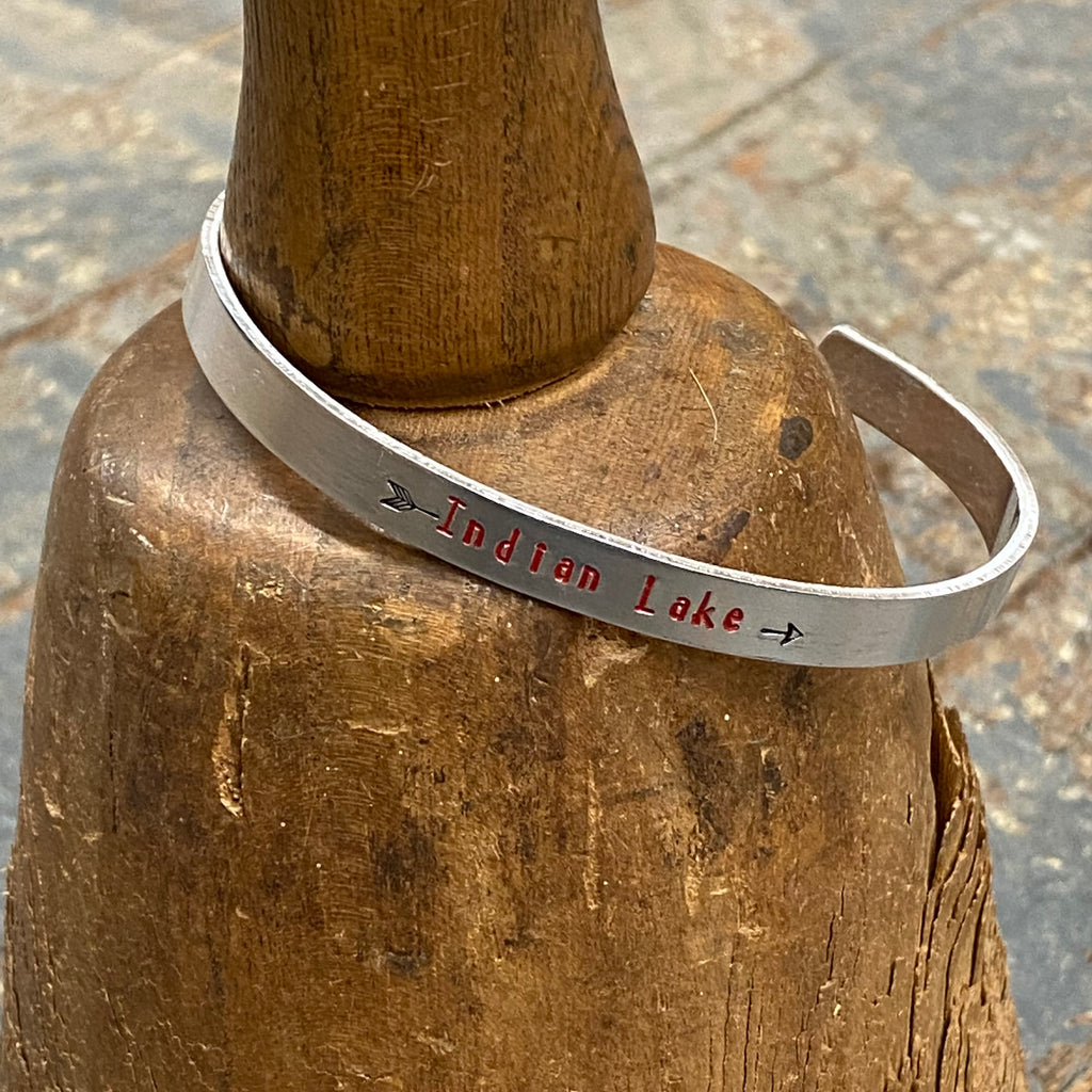 Indian Lake Arrow Custom Stamped Cuff Bracelet