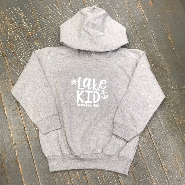 Indian Lake Ohio Lake Kid Graphic Designer Long Sleeve Toddler Child Hoody Sweatshirt Heather Grey