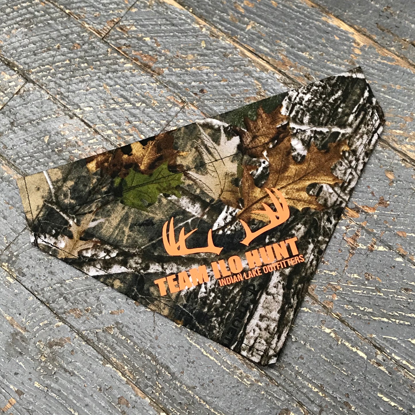 Camo #TeamILO Hunt Deer Dog Collar Pet Bandanna Neck Scarf