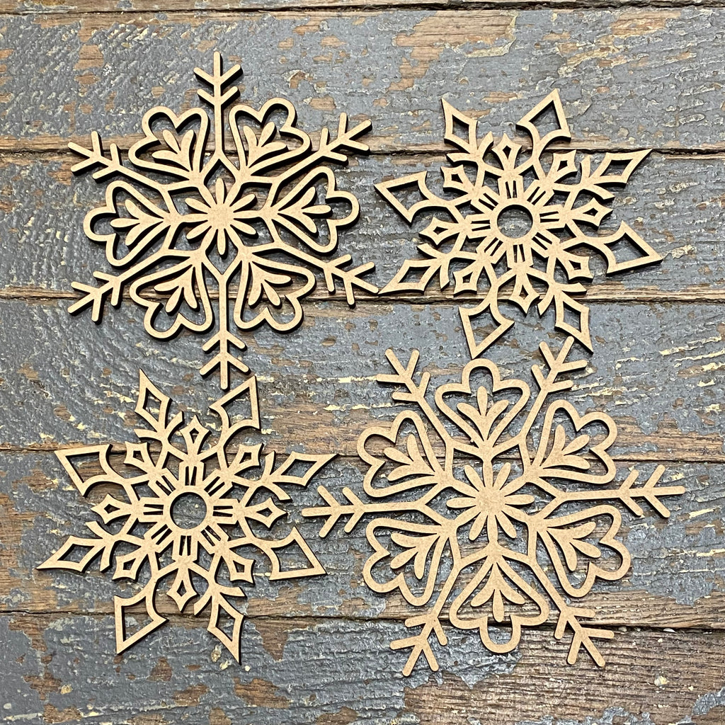 Snowflake Set Laser Cut Dimensional Holiday Ornament