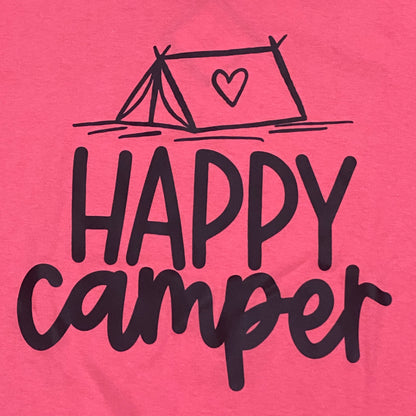 Happy Camper Tent Graphic Designer Short Sleeve T-Shirt