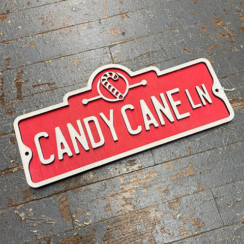 Candy Cane Lane Laser Cut Dimensional Holiday Ornament Sign