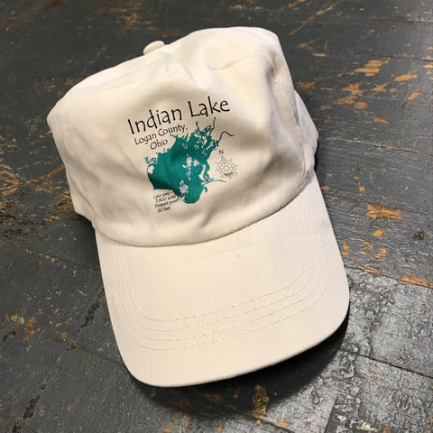 Indian Lake Logan County Ohio Nautical Theme Dad Hat Ball Cap