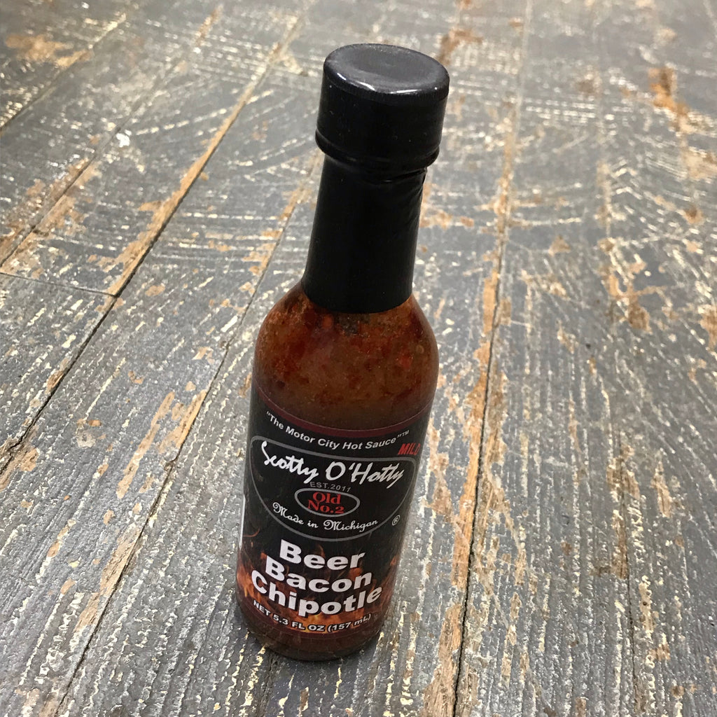 Scotty O'Hotty Motor City Hot Sauce Old No. 2 Beer Bacon Chipotle