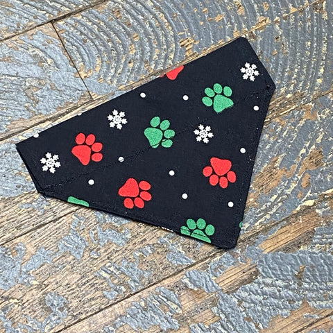 Christmas Holiday Dog Paw Print Dog Collar Pet Bandanna Neck Scarf XS