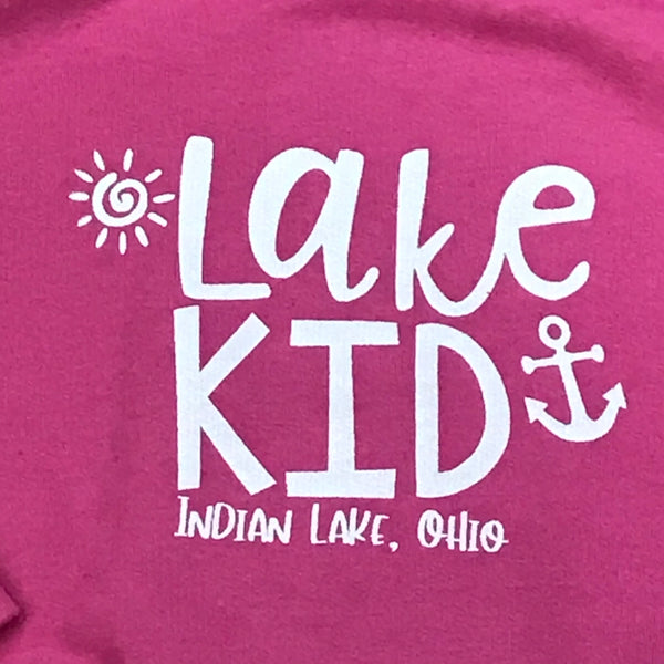 Indian Lake Ohio Lake Kid Graphic Designer Long Sleeve Toddler Child Hoody Sweatshirt Pink