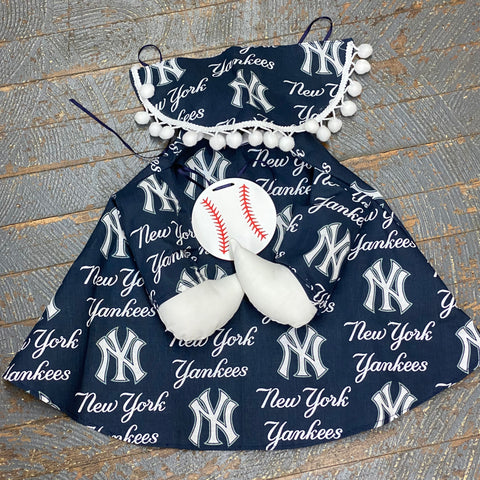 Goose Clothes Complete Holiday Goose Outfit New York Yankees Baseball Flag Dress and Hat