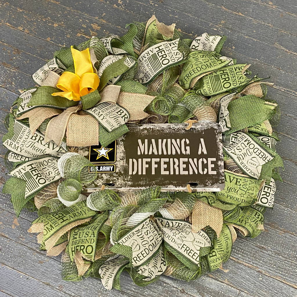 Army Making a Difference Holiday Wreath Door Hanger
