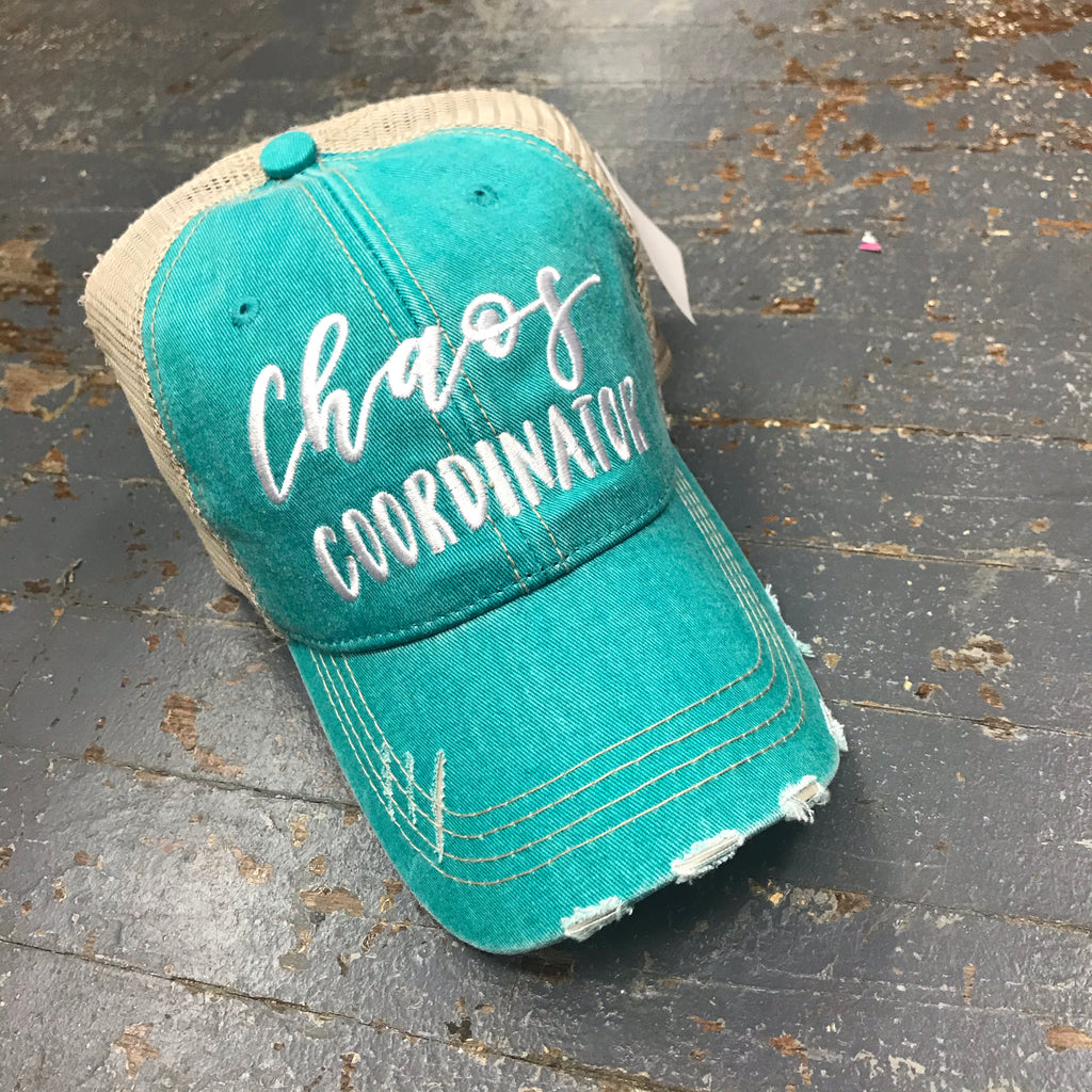 Chaos Coordinator Rugged Teal Embroidered Ball Cap