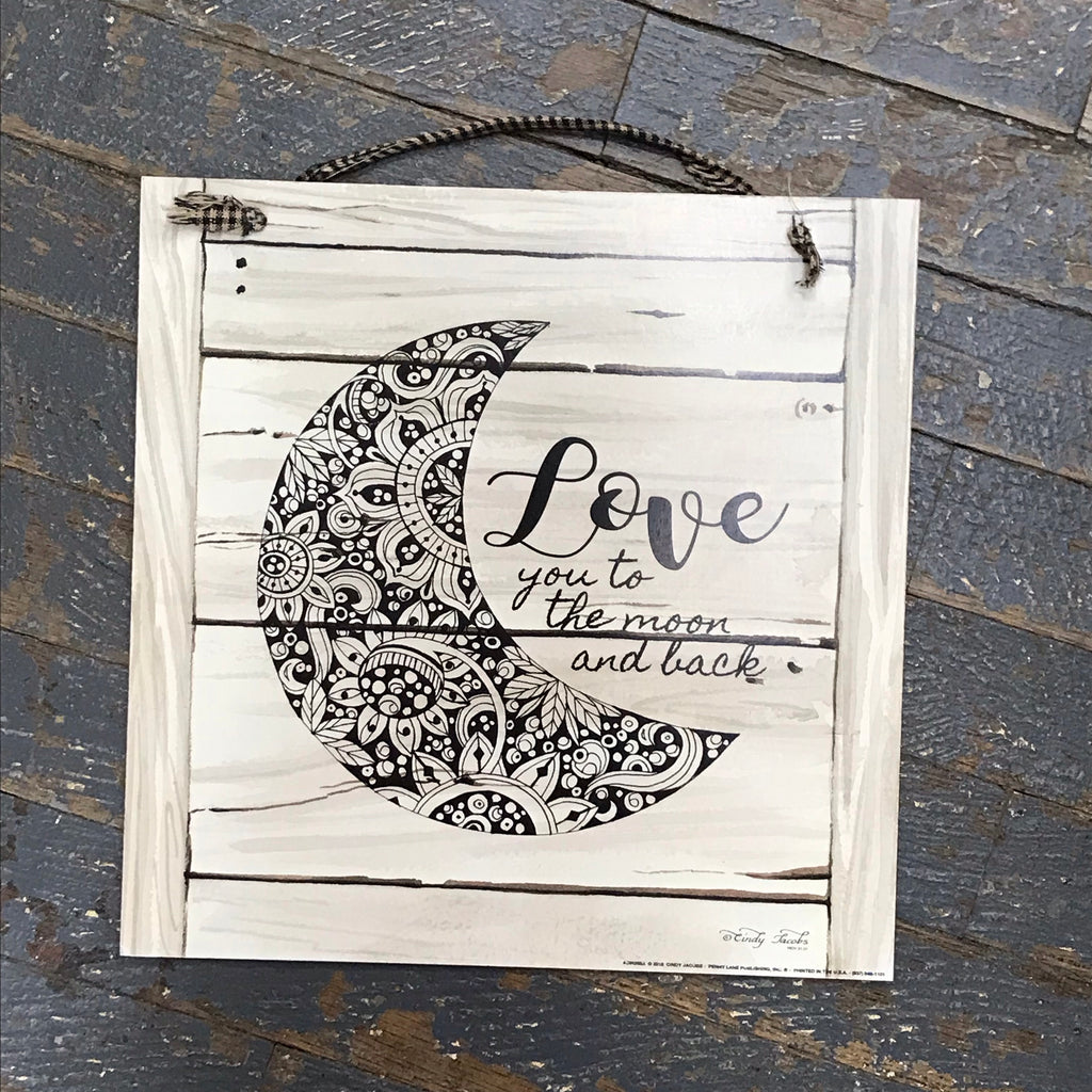 Penny Lane Love You to the Moon Back Wall Sign Door Wreath