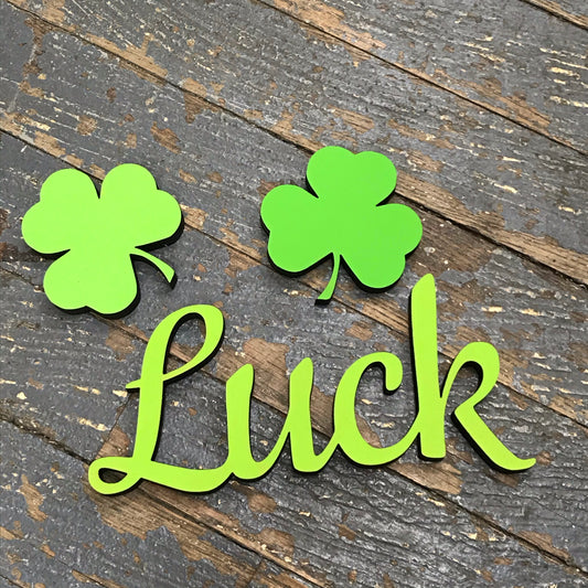 Laser Cut Wood Word Holiday St Patricks Day Lucky Shamrock Set