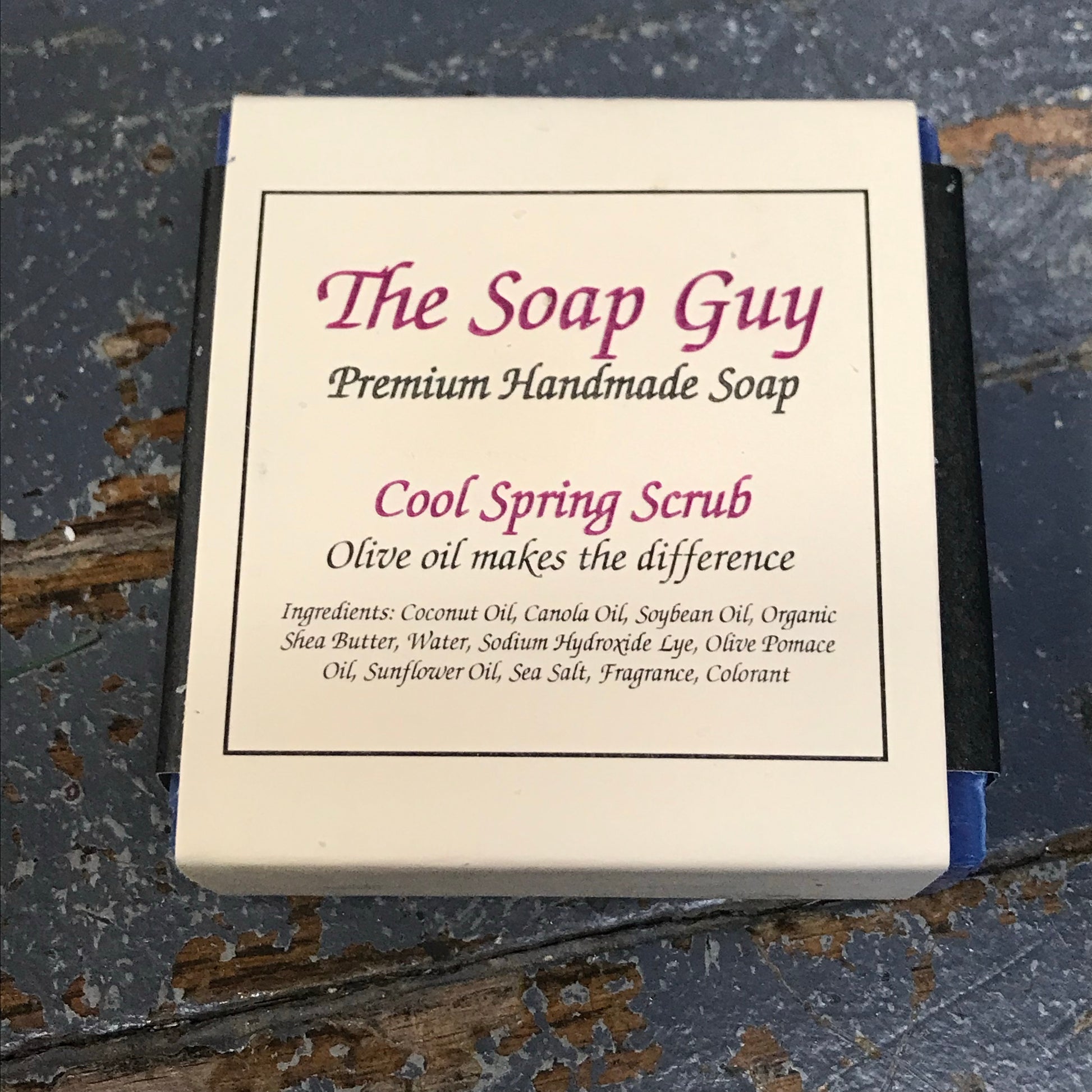 Bar Soap Cleansing Wash Premium Handmade Cool Spring Scrub