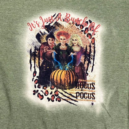 Just a Bunch Hocus Pocus Bleached Graphic Designer Short Sleeve T-Shirt