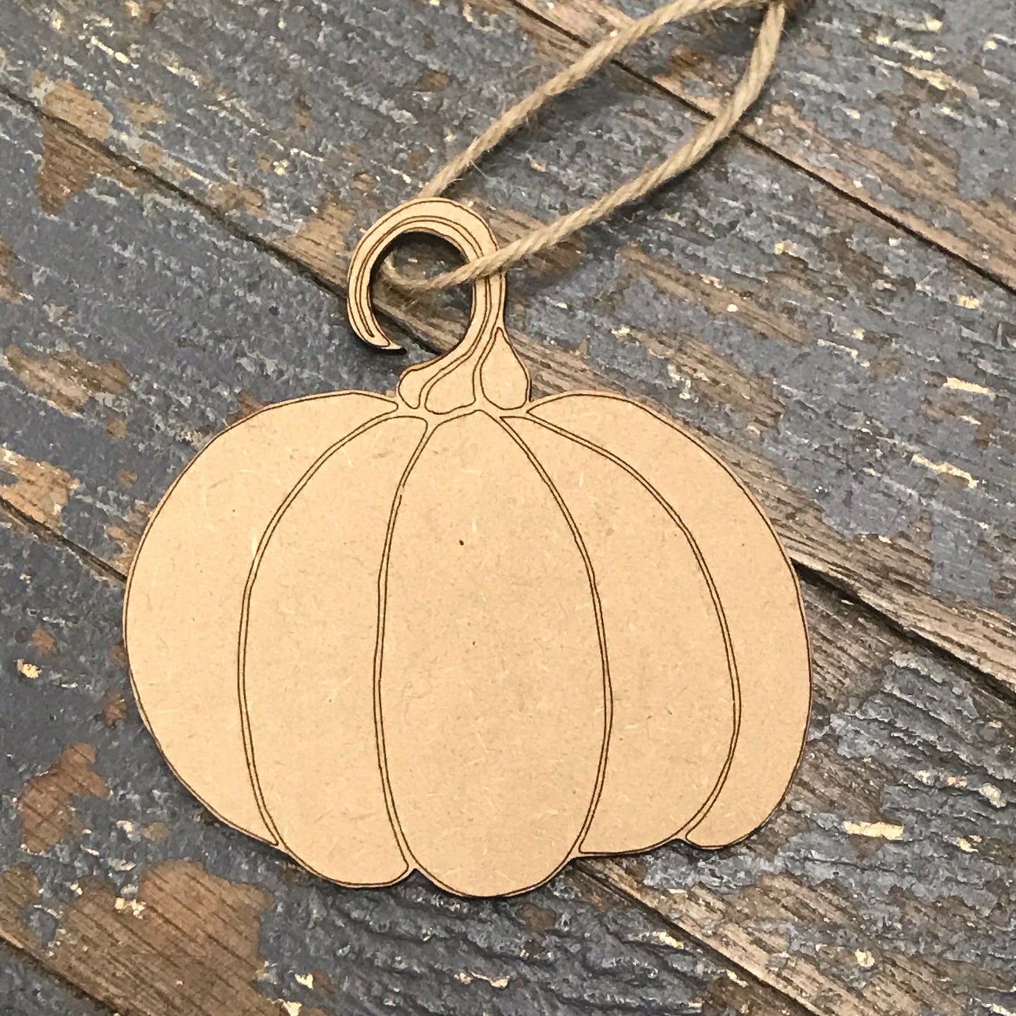 Pumpkin Engraved Wood Ornament