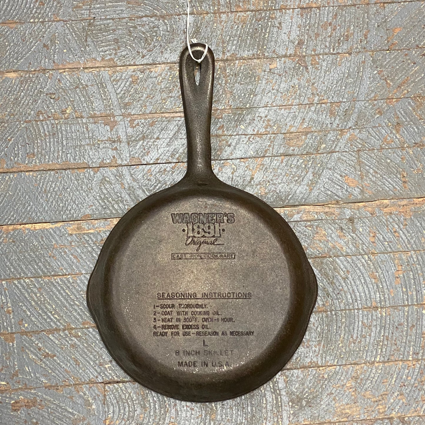 Wagner's Original 1891, 11 fashion 3/4 Inch Cast Iron Skillet, Made In the USA.