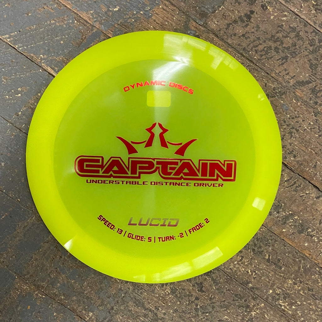 Disc Golf Distance Driver Captain Dynamic Disc Lucid Yellow