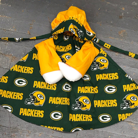 Goose Clothes Complete Holiday Goose Outfit Green Bay Packers Football Dress and Hat