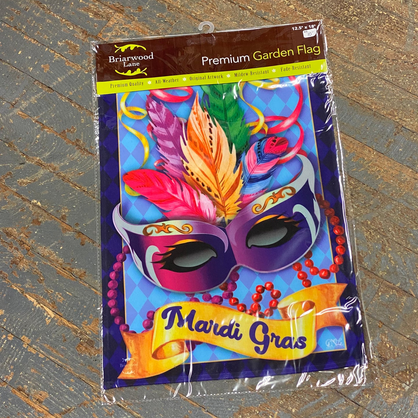 Mardi Gras Mask Garden Flag