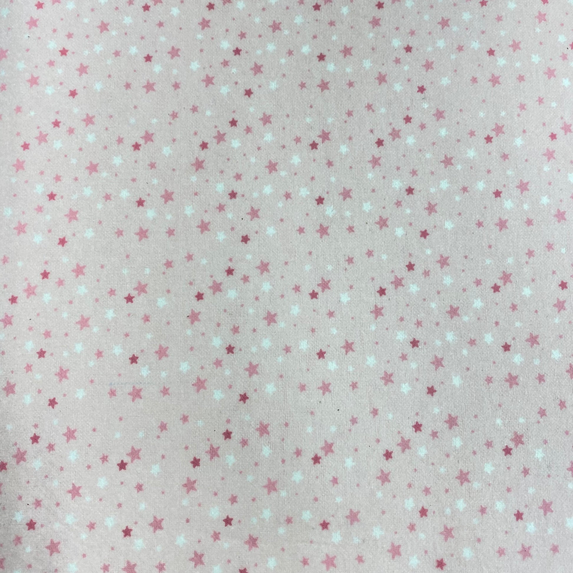 Super Snuggle Flannel Quilt Fabric by the Yard Cotton Material Pink Stars