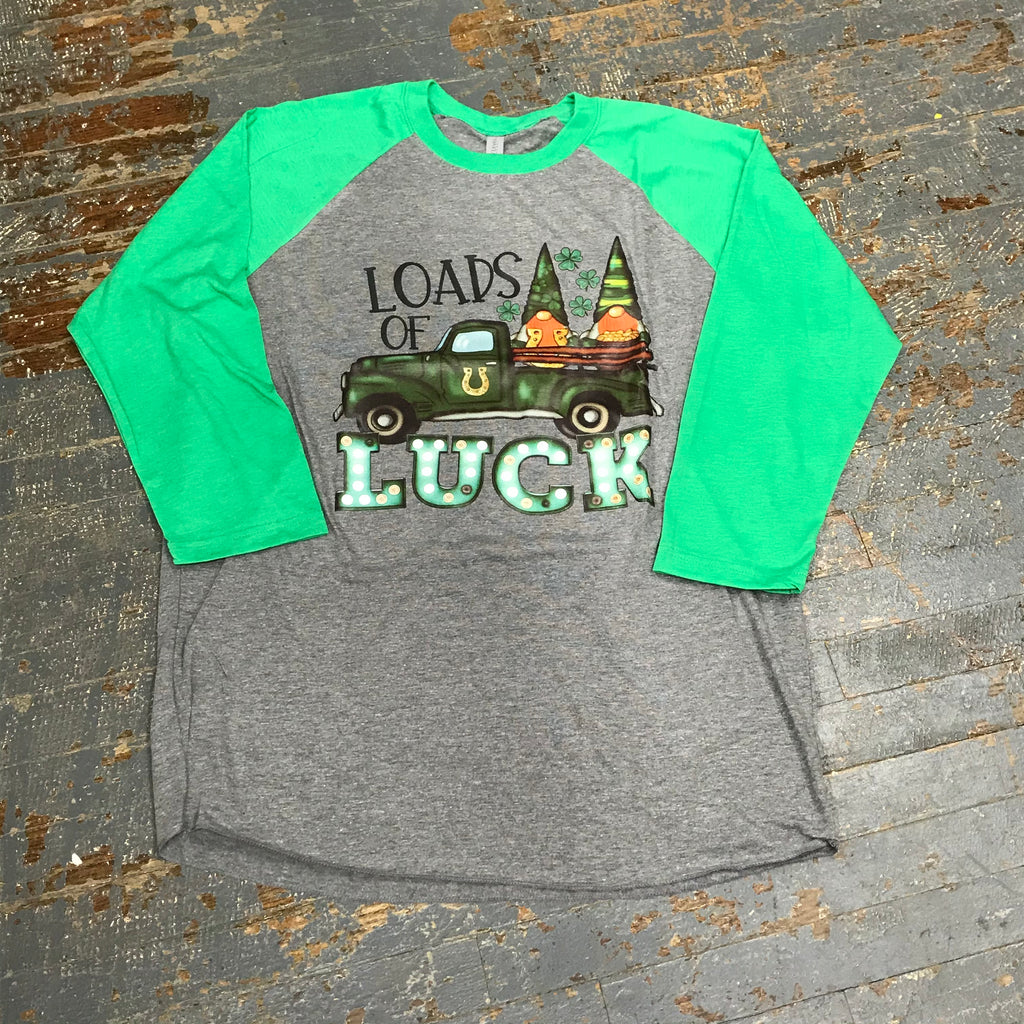 Loads of Luck Green Truck Gnome Graphic Designer Long Sleeve T-Shirt