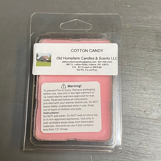 Cotton Candy Old Homefarm Melt Bar Soy Candle