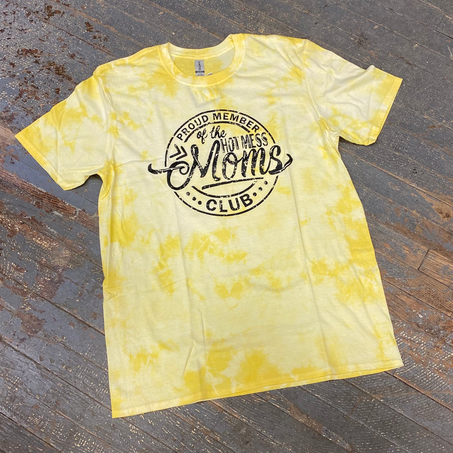 Proud Member Hot Mess Mom Club Tie Dye Graphic Designer Short Sleeve T-Shirt