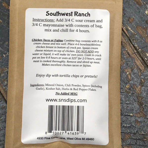 Small Batch Southwest Ranch Dip